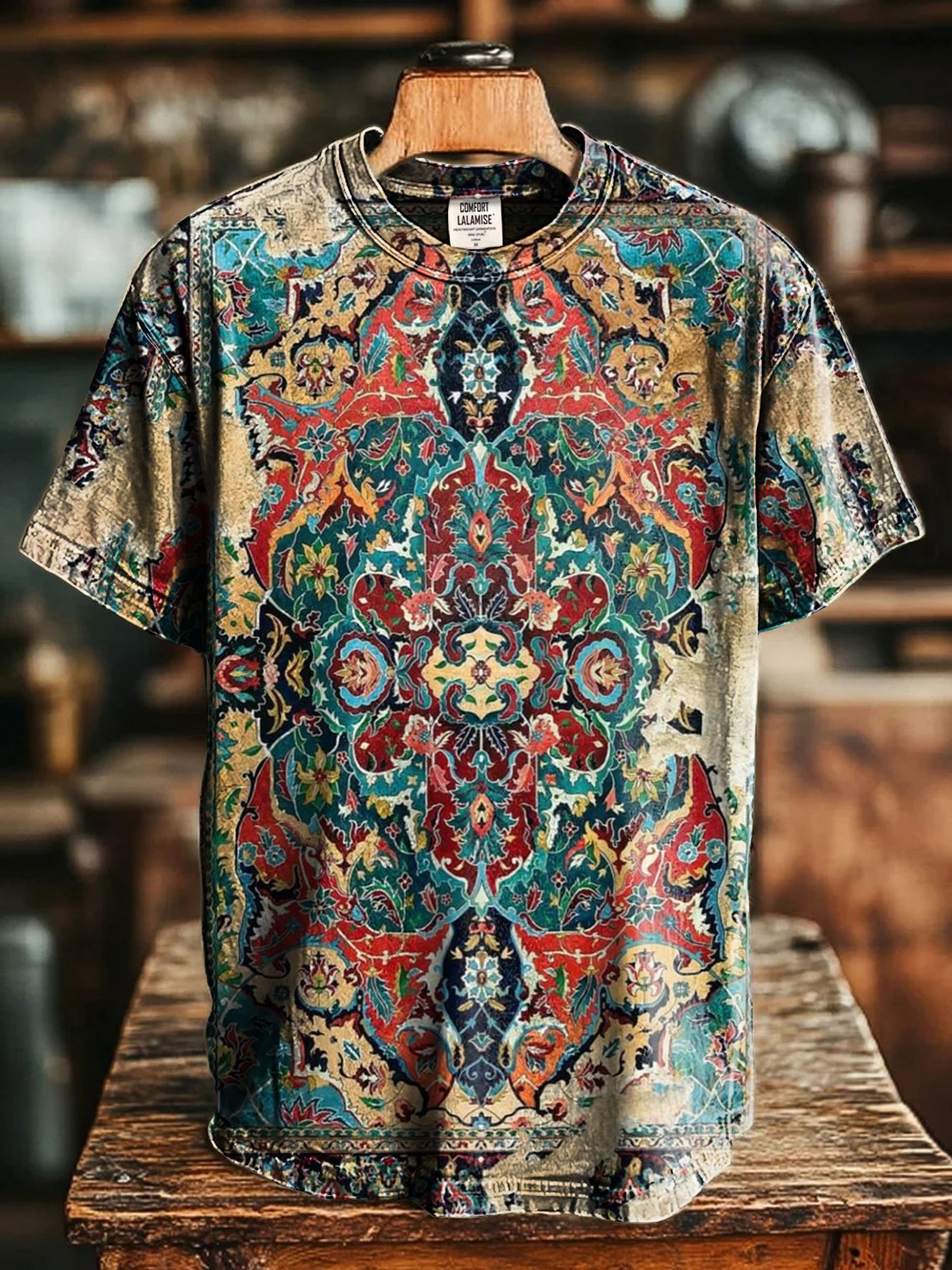 Vintage Ethic Art Print Casaul Short Sleeve T-shirt