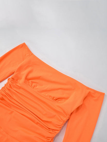 Off-Shoulder Bell-Sleeve Dress