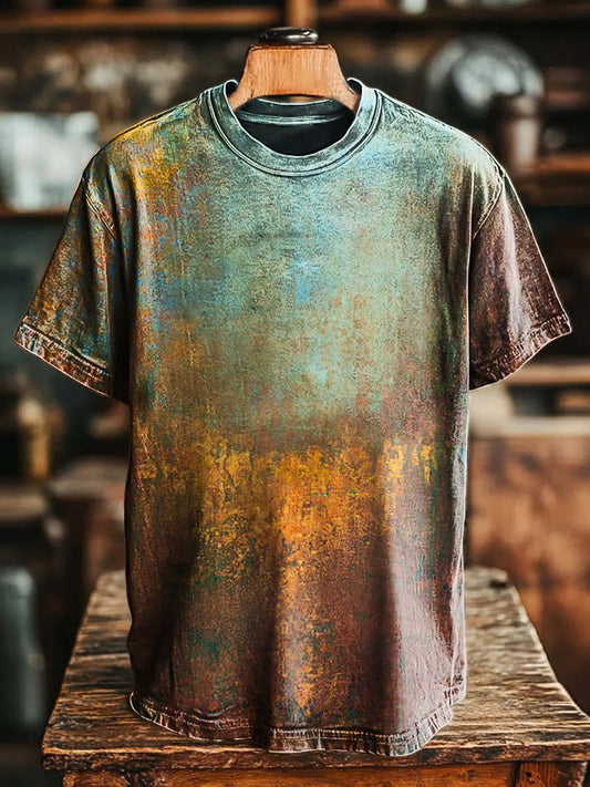 Retro Old Rusty Oxidation Art Print T-shirt