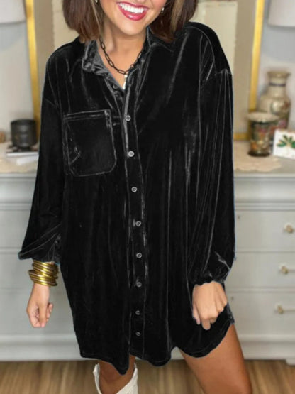 Casual Loose Shirt Dress