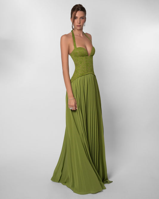 Emerald Corset Gown